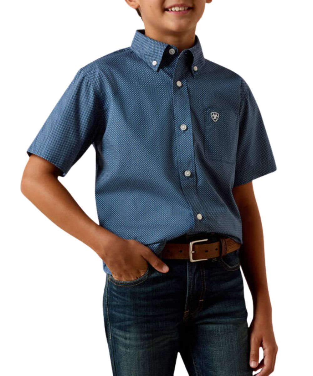 Ariat Boys' Storm Button Down Shirt