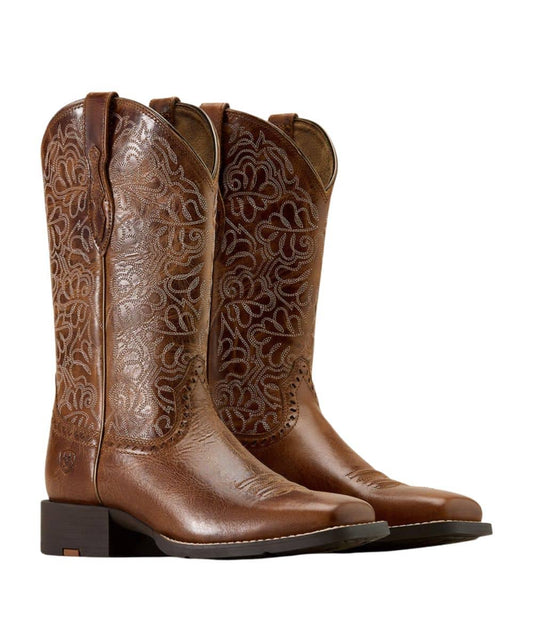 Ariat Women's Aged Tan Round Up Remuda Western Boot
