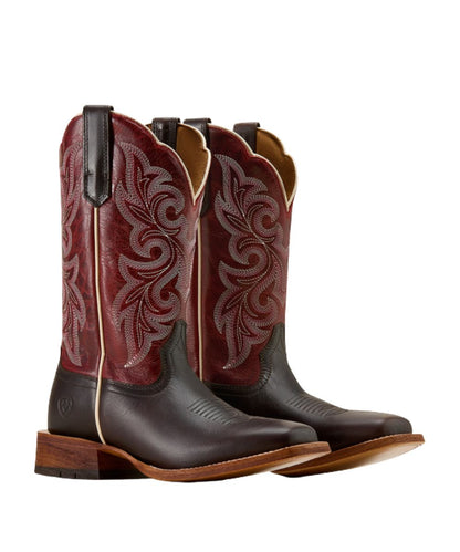 Ariat Women's Deep Red County Lane Western Boot