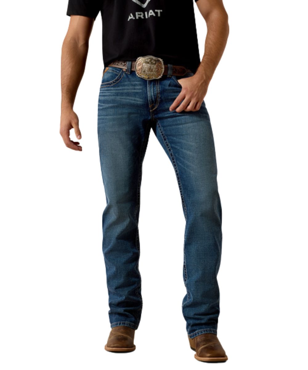 Men's Medium Wash Relaxed Fit Boot Cut Jean