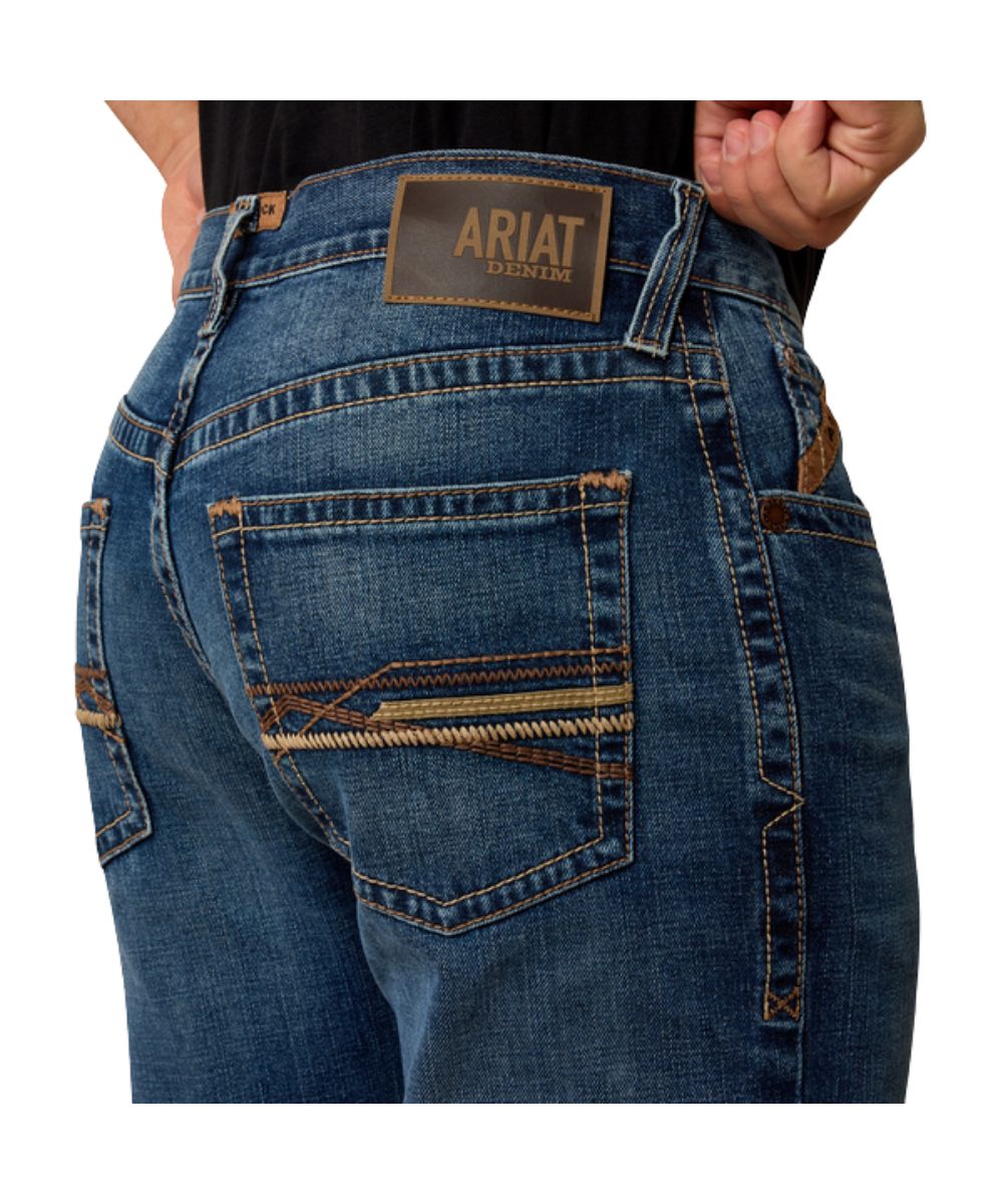 Close-Up View Of The Tonal Embroidered Back Pockets, Featuring Loop Lock Back Belt Loop Technology For Added Durability