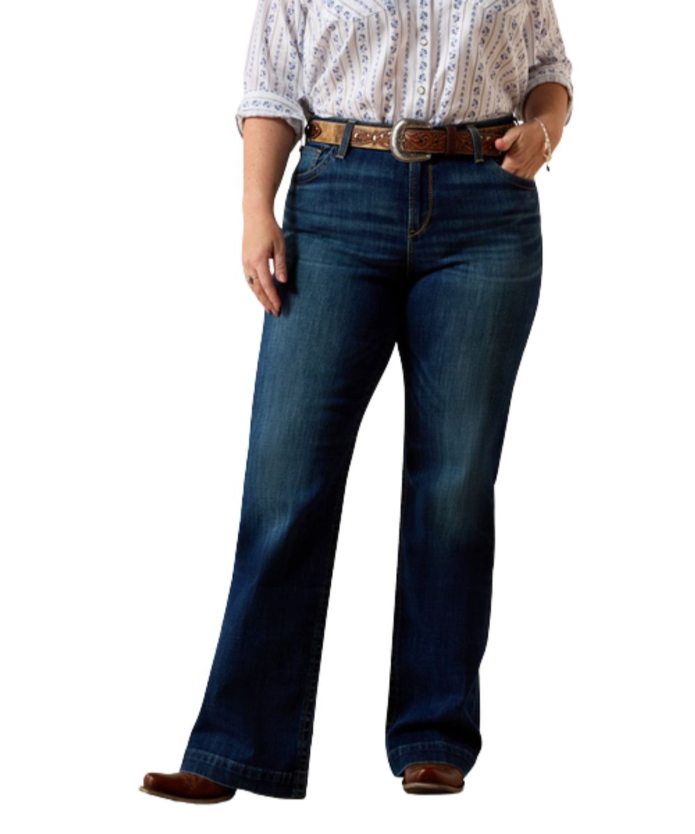 Women's Plus Size Dark Wash Trouser Jean