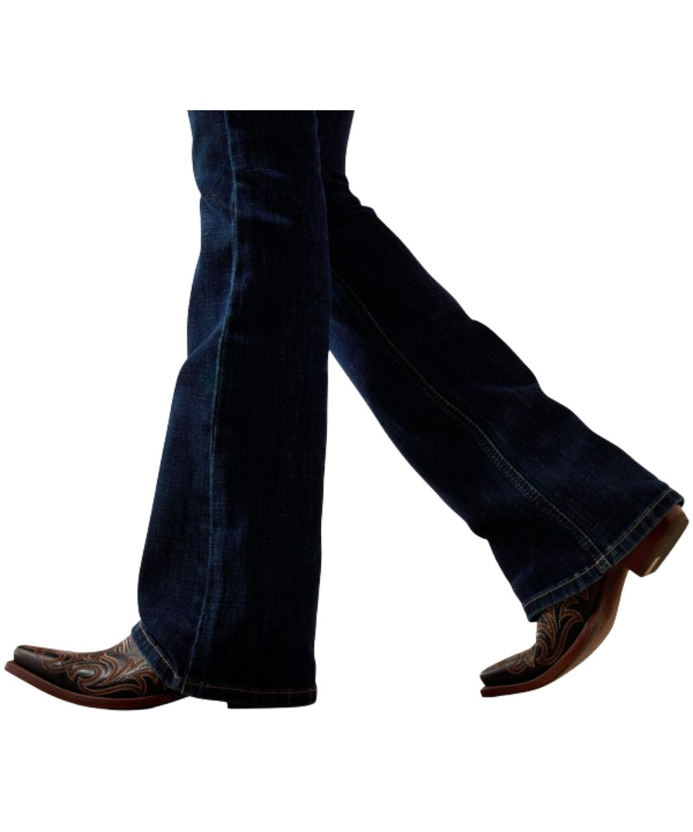Close-Up View Of The Stackable Boot Cut Jean