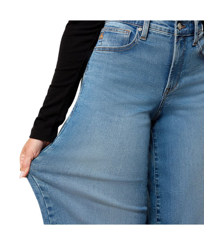 Close-up view of the ultra stretch denim