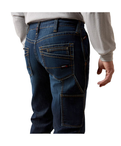 Close-up view of the extra utility pockets, in addition to the four pocket styling