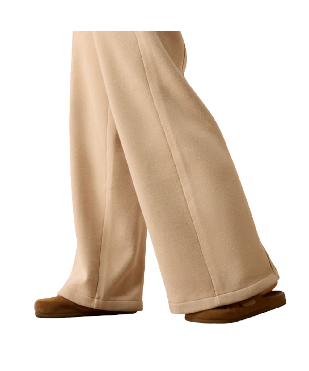 Close-up view of the relaxed wide leg silhouette
