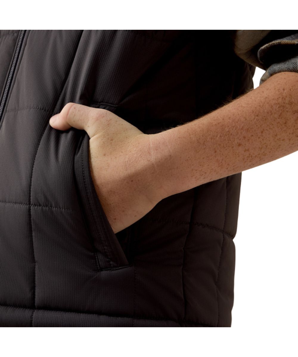 Close-up view of the hand pockets