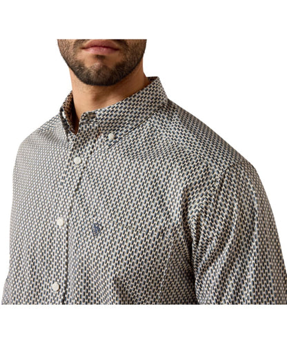 Close-up view of the geometric print