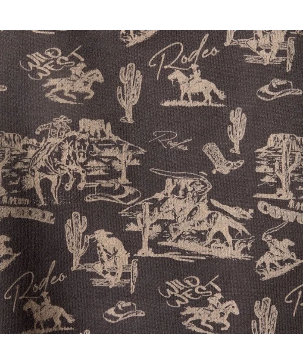 Print view of the retro rodeo carbon copy printed sweatshirt