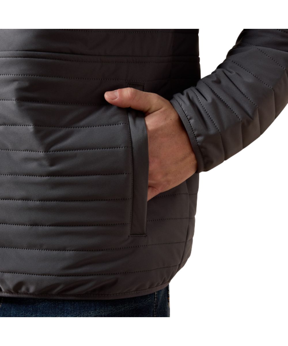 Close-up view of the hand warming pockets