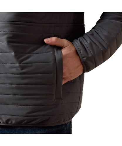 Close-up view of the hand warming pockets