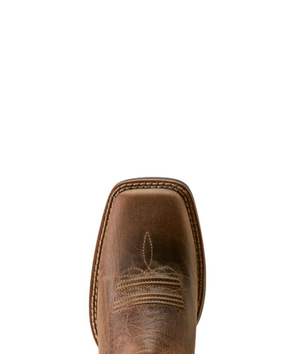 Close-up view of the women's wide square toe