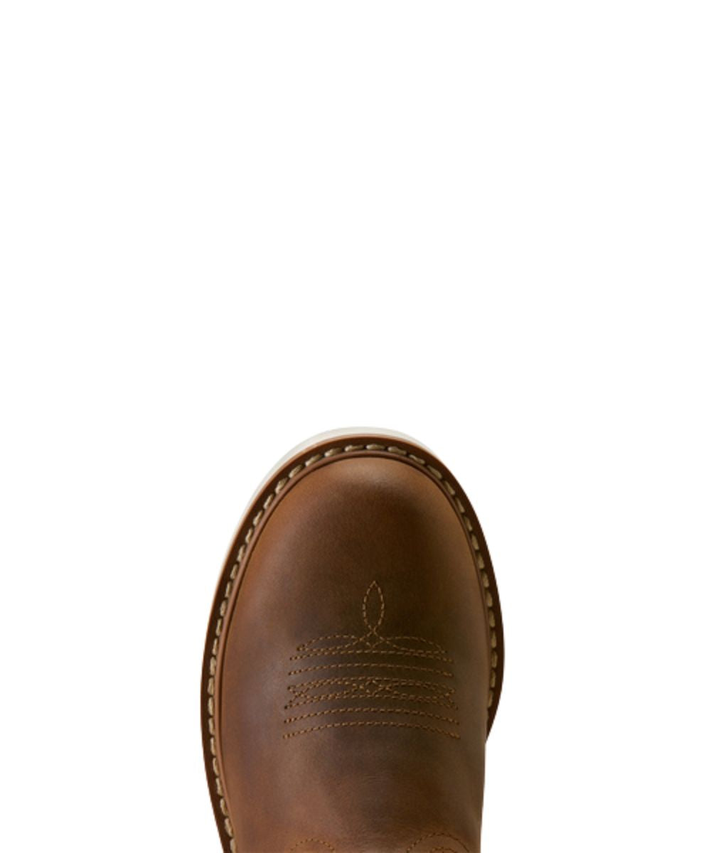 Birdseye view of the round toe