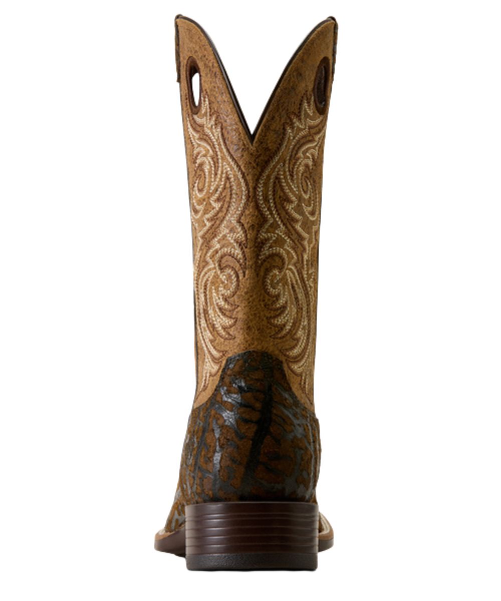 Heel view of the 1.5" horseman heel