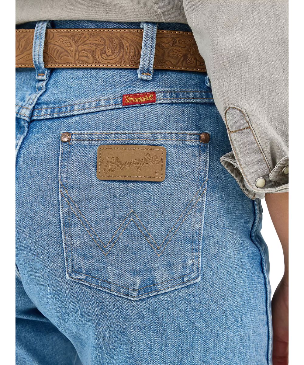Close-up view of the back pockets