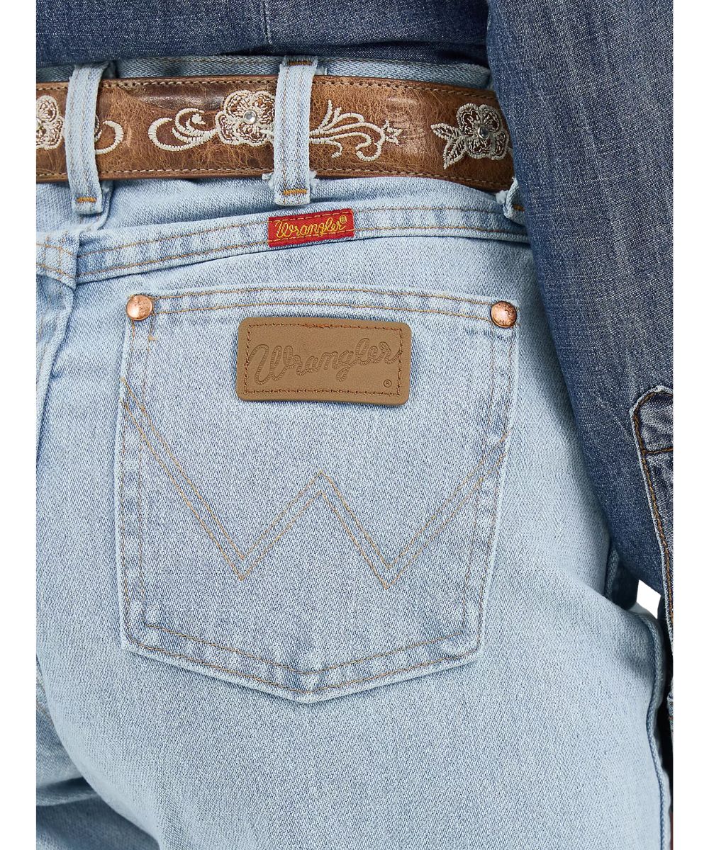 Close-up view of the back pockets