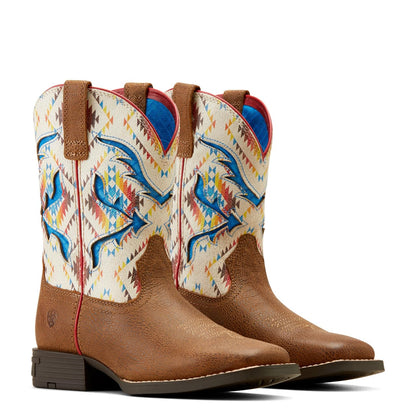 Ariat Kids San Angelo VentTEK Bright Saddle Blanket Toasty Tan Western Boot