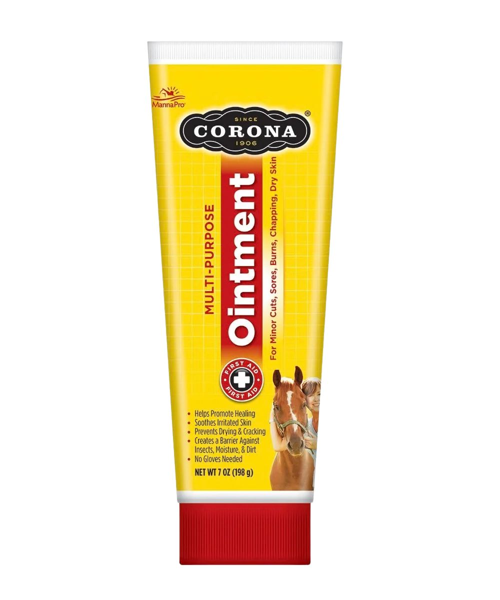 Corona Multi-Purpose Ointment For Minor Cuts, Sores, Burns, Chapping, Dry Skin in 7 oz tube for horse, cattle, small animals, and pets
