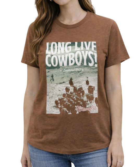 Wrangler Women's Long Live Cowboys Tee