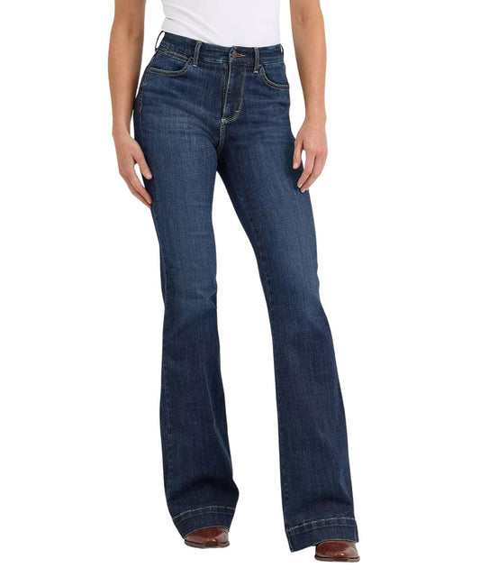 Women's Slim Dark Wash High Rise Trouser Jean
