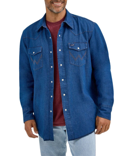 Wrangler Men's Flannel Lined Western Work Shirt
