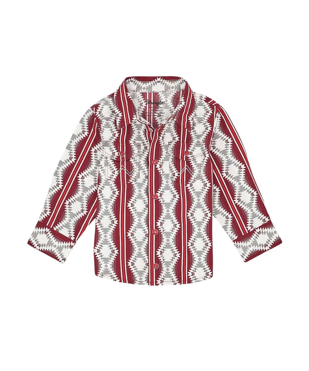 Wrangler Little Boys' Checotah Western Snap Shirt