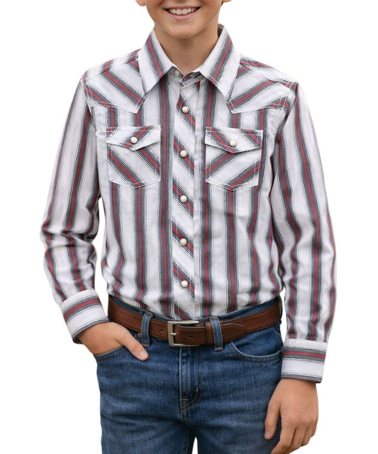 Wrangler Boys' 20X Brushpopper Western Snap Shirt