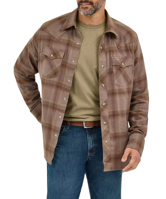 Wrangler Men's Retro Flannel Western Snap Shirt