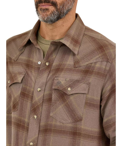 Wrangler Men's Retro Flannel Western Snap Shirt