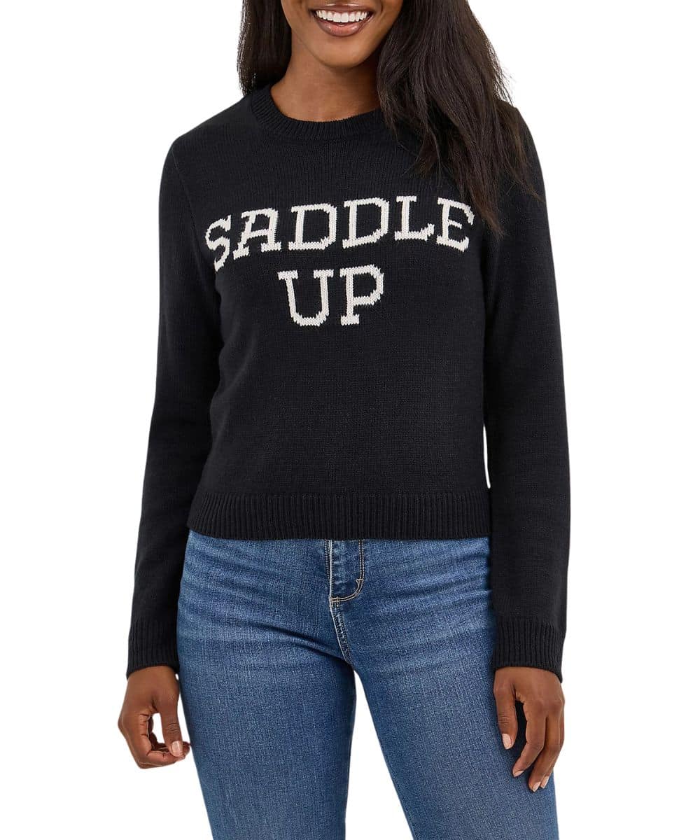 Wrangler Women's Retro Western Shrunken Sweater