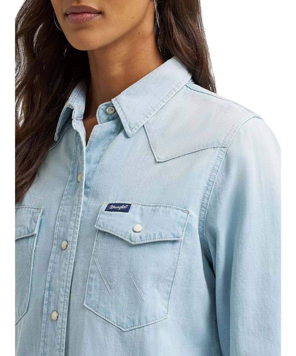 Wrangler Women's Vintage Western Snap Shirt