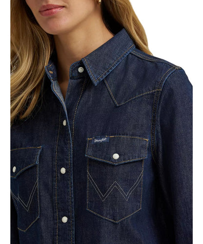 Wrangler Women's Denim Snap Shirt