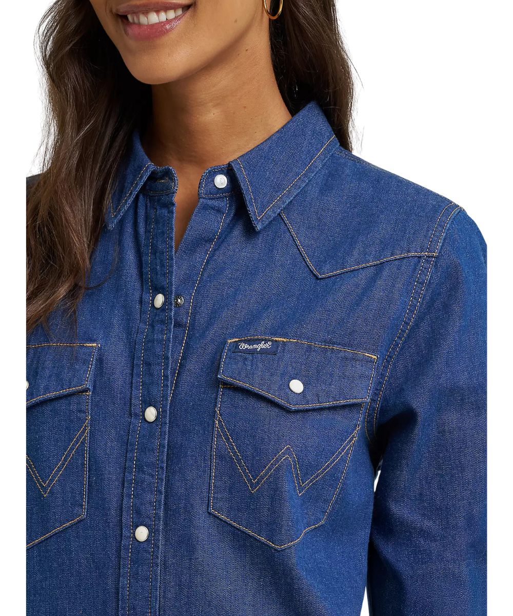 Wrangler Women's Denim Shirt Dress