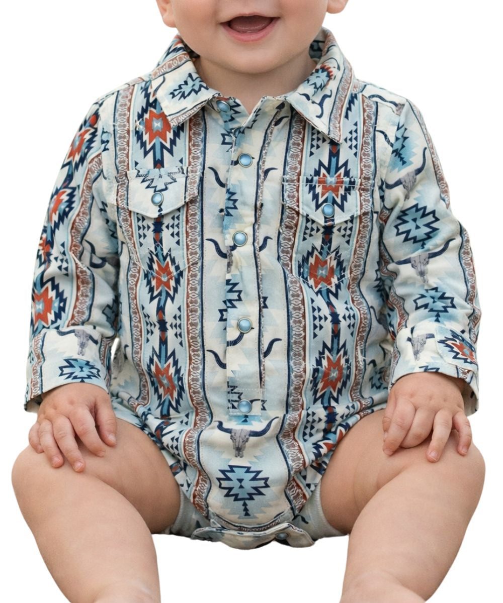 Wrangler Infant Boys' Checotah Snap Onesie