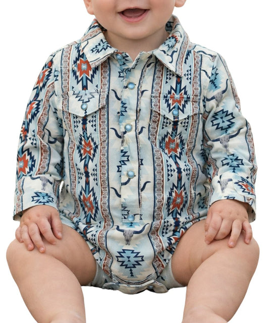 Wrangler Infant Boys' Checotah Snap Onesie