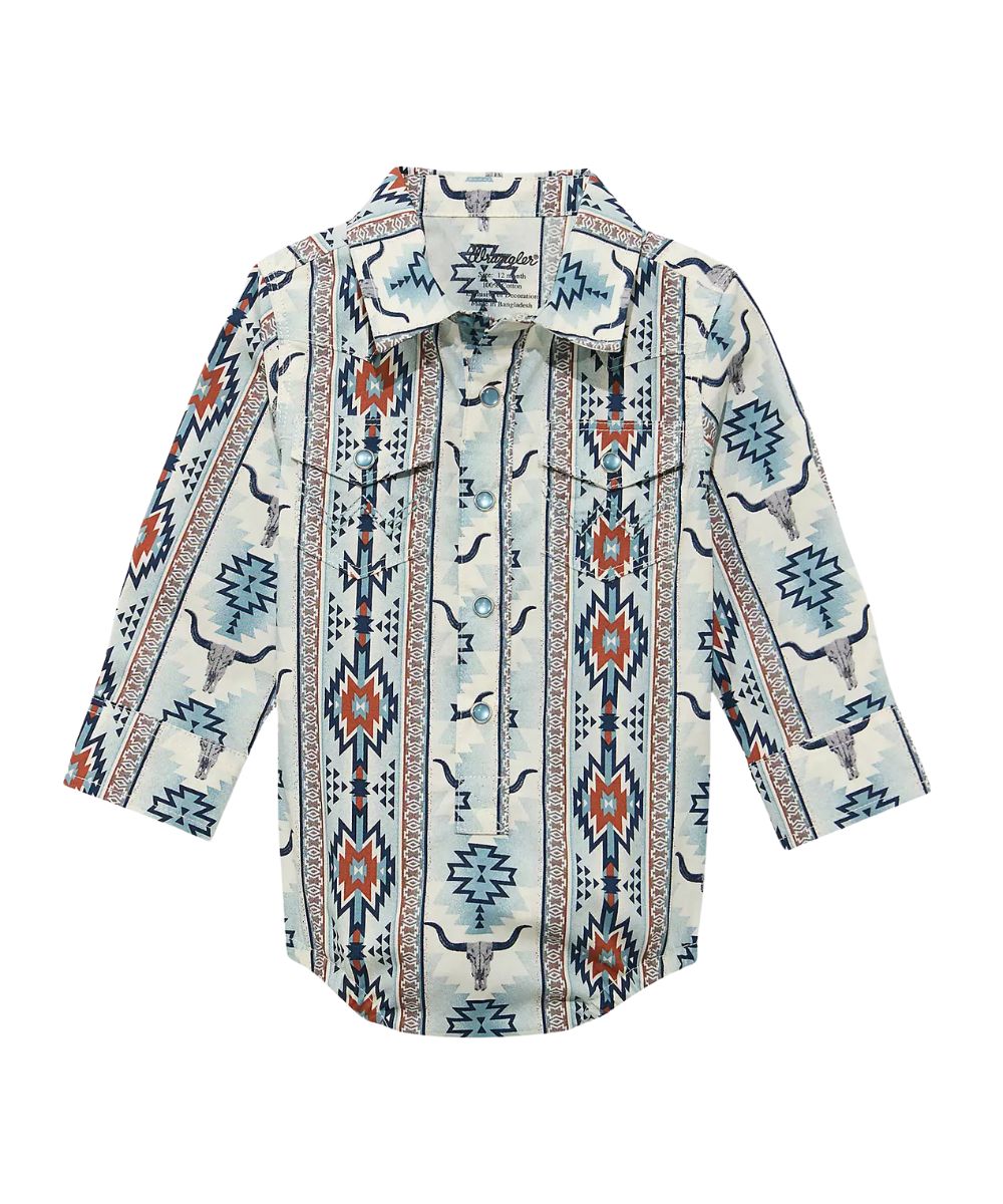 Wrangler Infant Boys' Checotah Snap Onesie