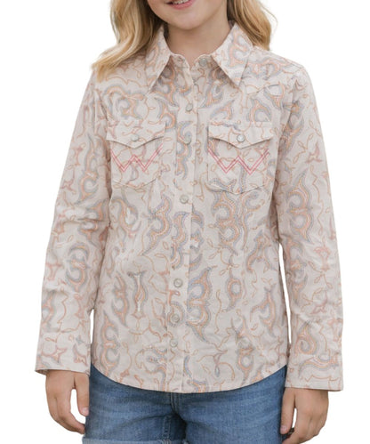 Wrangler Girls' Western Snap Shirt