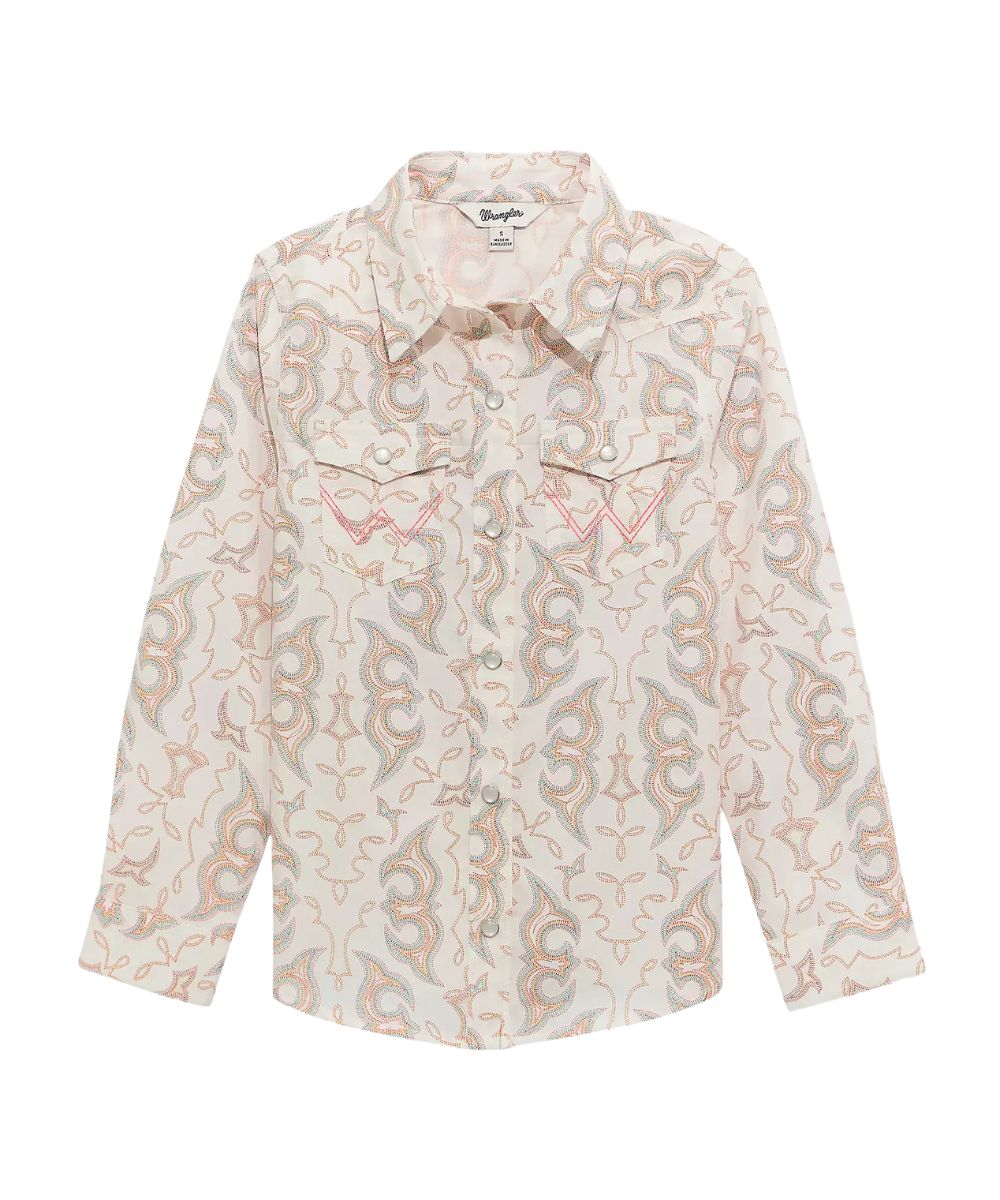 Wrangler Girls' Western Snap Shirt