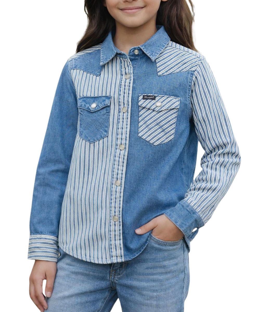 Wrangler Girls' Western Snap Shirt