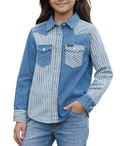 Wrangler Girls' Western Snap Shirt