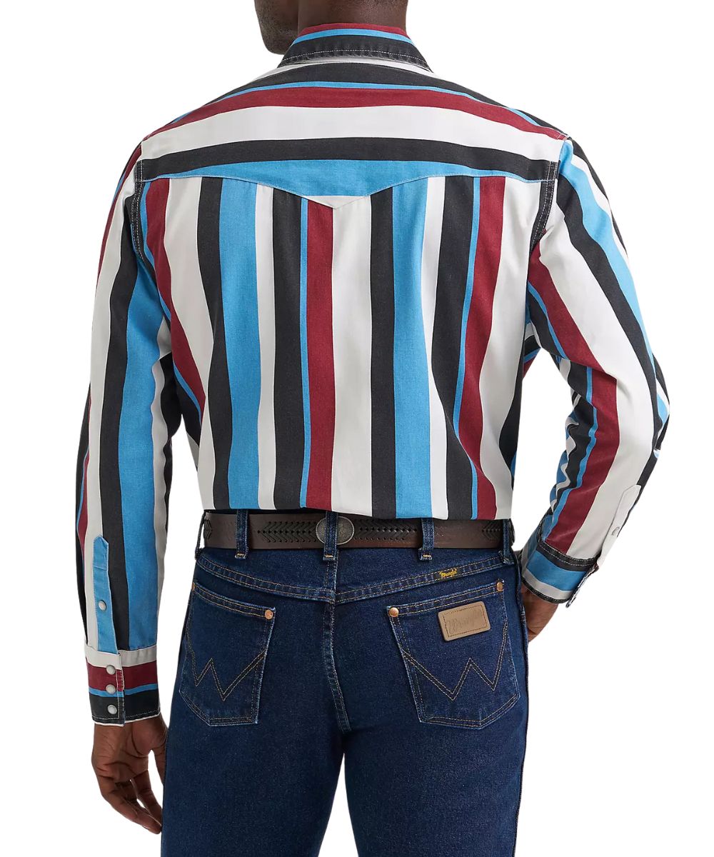 Wrangler Men's Brushpopper Western Snap Work Shirt