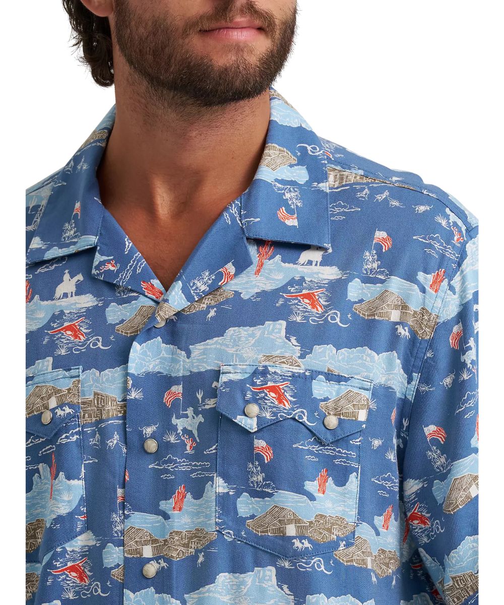 Wrangler Men's Coconut Cowboy Camp Shirt