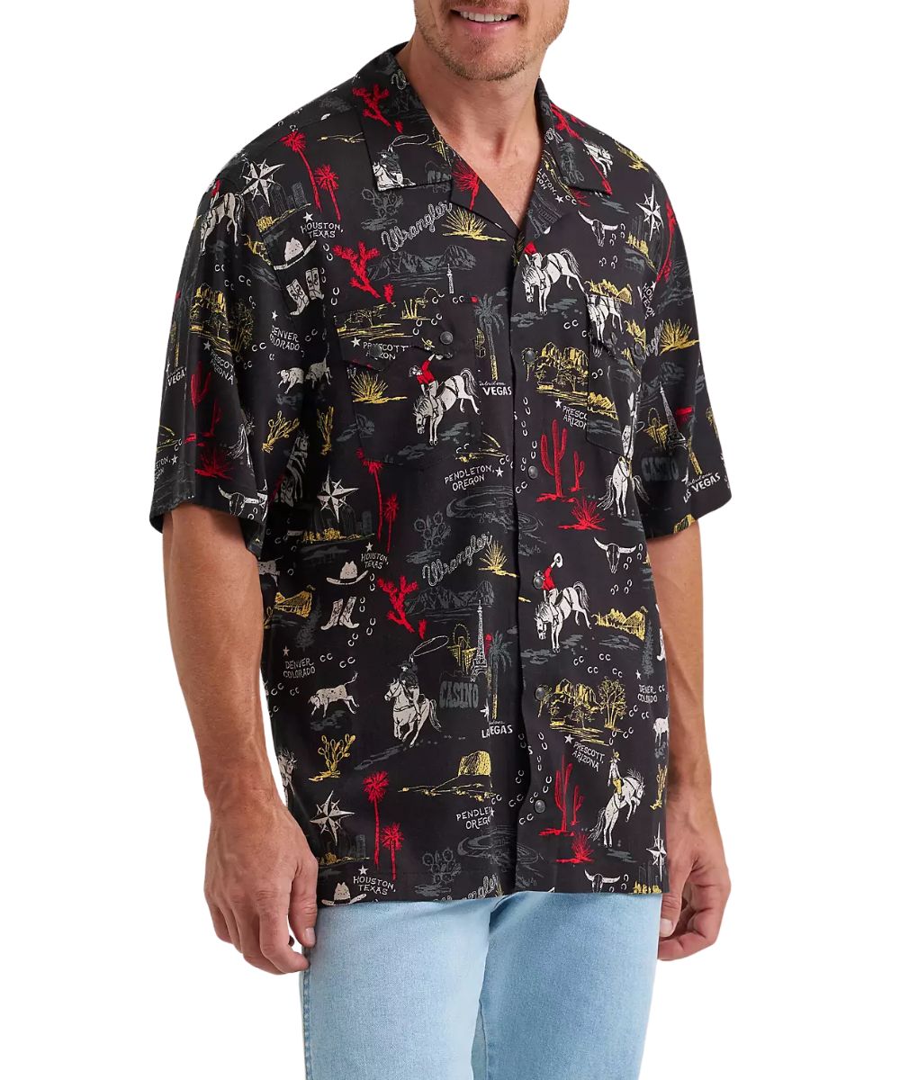 Wrangler Men's Coconut Cowboy Camp Shirt