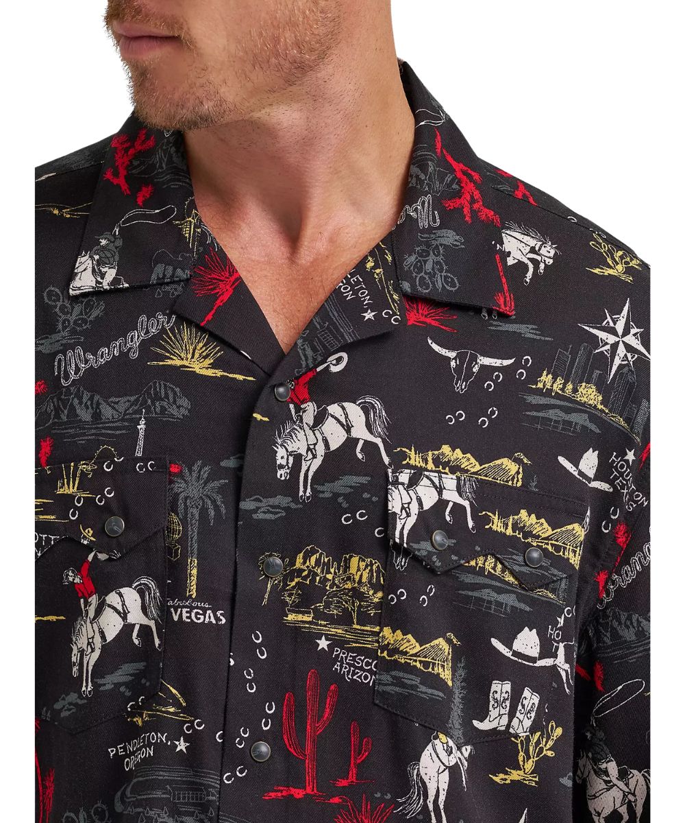 Wrangler Men's Coconut Cowboy Camp Shirt