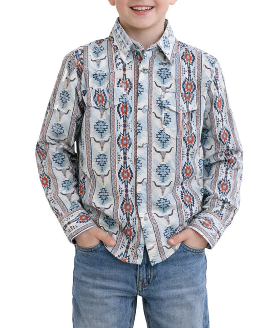Wrangler Boys' Checotah Snap Shirt