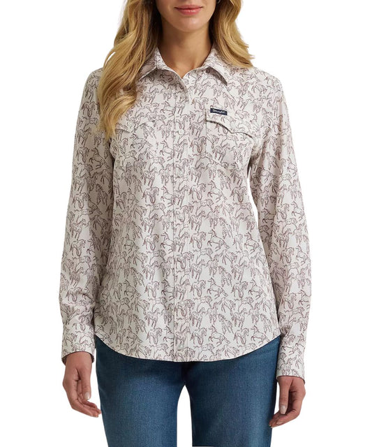 Wrangler Women's Aria Performance Button Down Shirt