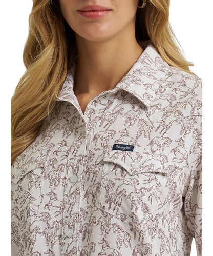 Wrangler Women's Aria Performance Button Down Shirt
