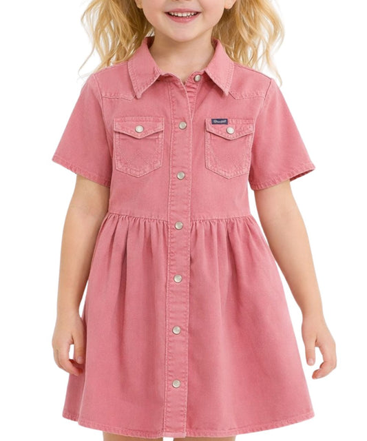 Wrangler Girls' Western Snap Dress