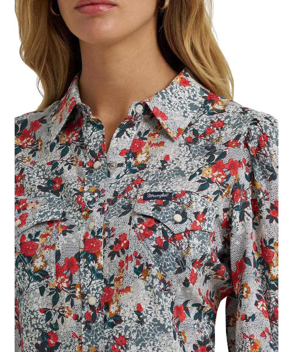 Wrangler Women's Western Snap Blouse