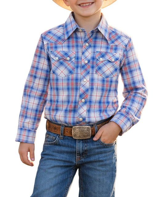 Wrangler Boys' Retro Western Snap Shirt